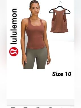 Lululemon Instill tank size 8 ancient copper